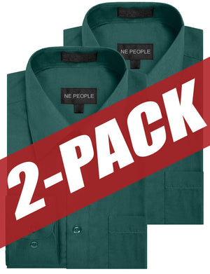 Men's 2 Pack Regular Fit Button Down Shirts