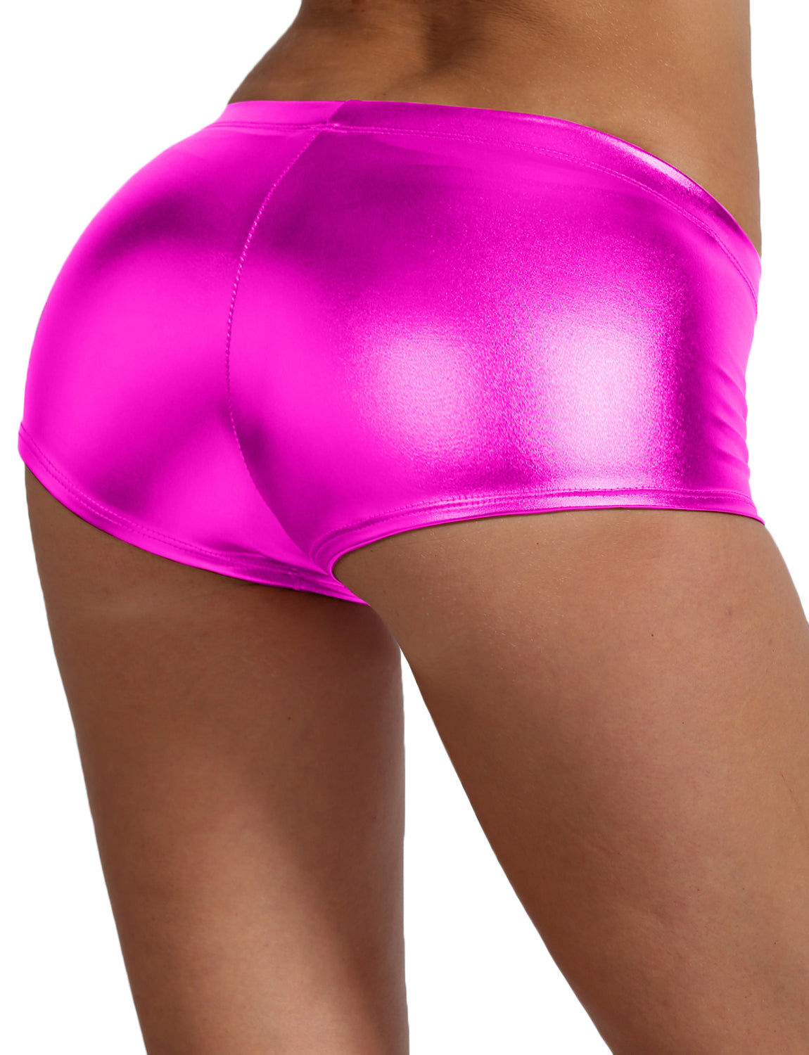 ASEIDFNSA Hot Pink Shorts Womens Jean Shorts Plus Size Oily Silky Shiny  Oversize Shorts Night Club Hot Pants Popular